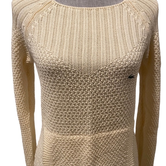 Women’s Authentic Lacoste Cream Tunic Sweater - Picture 6 of 11